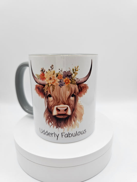 Cow themed ceramic cup