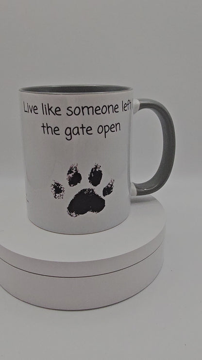 Dog themed ceramic cup