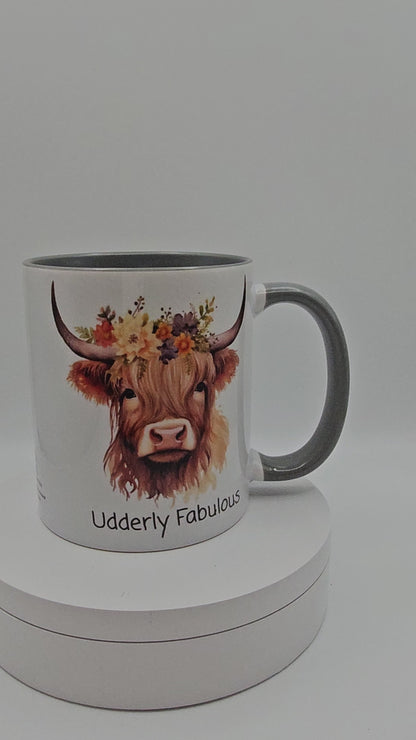 Cow themed ceramic cup