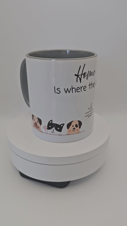 Dog themed ceramic cup