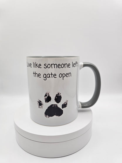 Dog themed ceramic cup