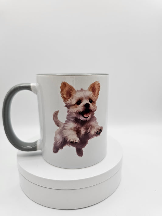 Dog themed ceramic cup