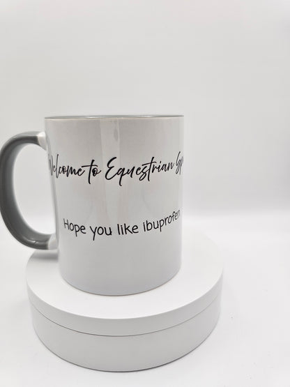 Horse themed ceramic cup