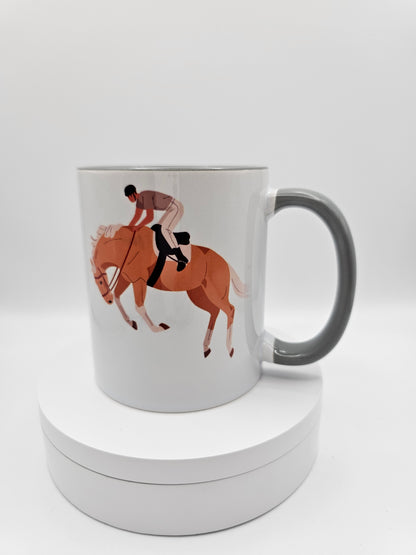 Horse themed ceramic cup