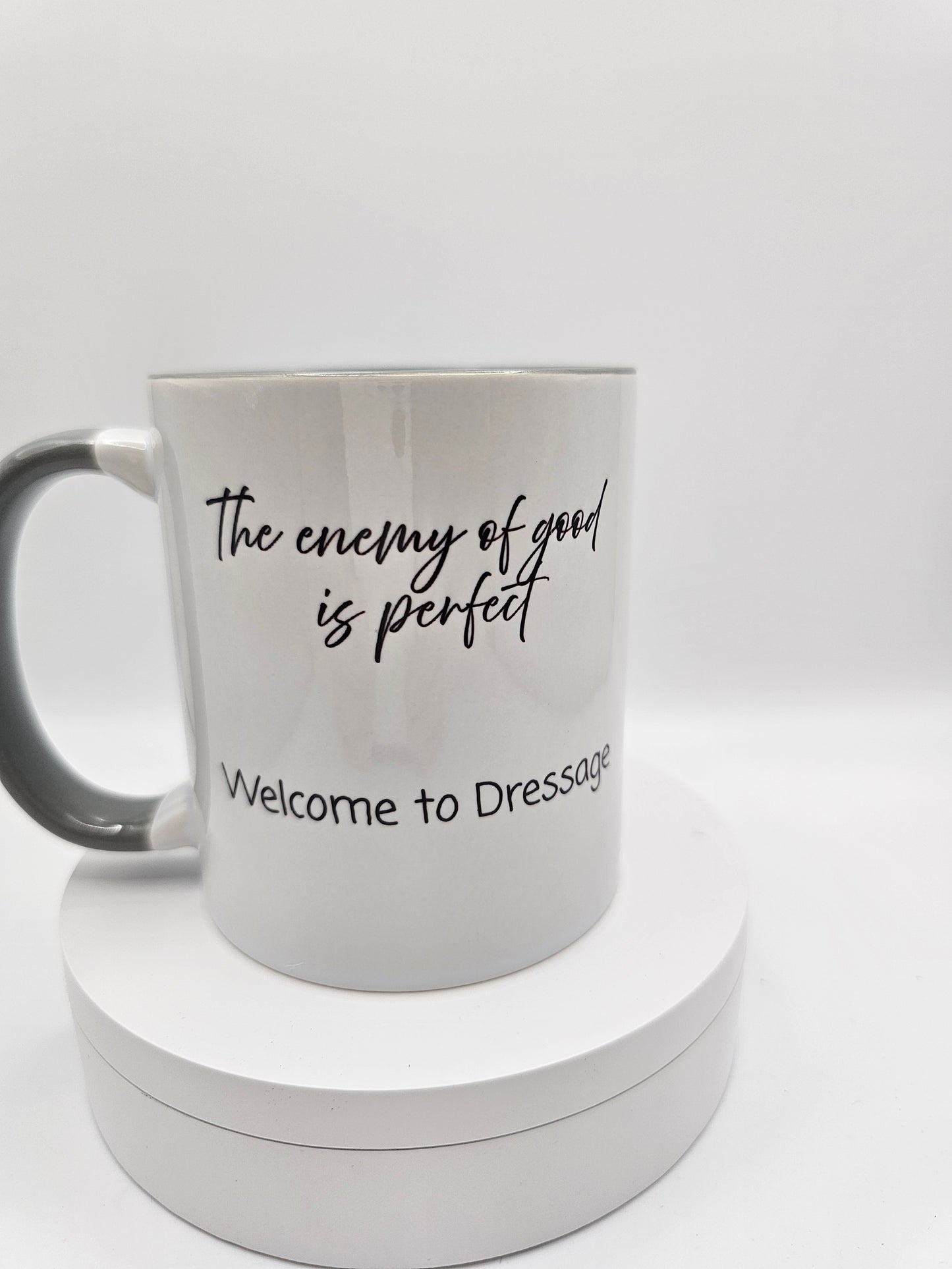 Dressage themed ceramic cup