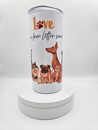 Love is a four letter word travel mug